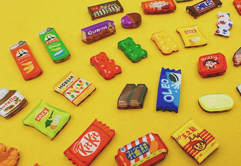 日日野餐 經典零食系列 耳環耳夾別針(多款可選)